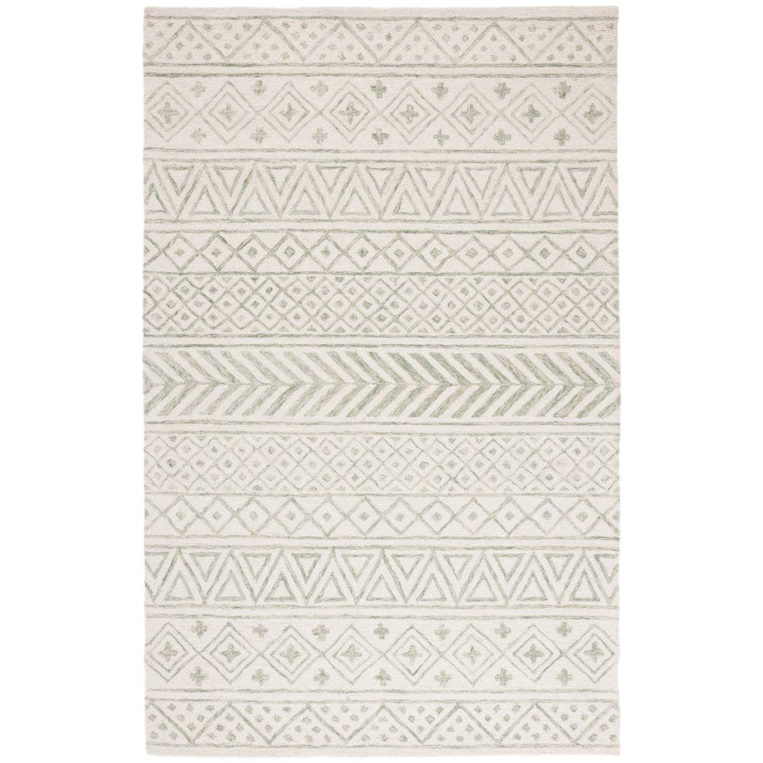 SAFAVIEH Metro MET353X Handmade Ivory / Light Green Rug Image 2