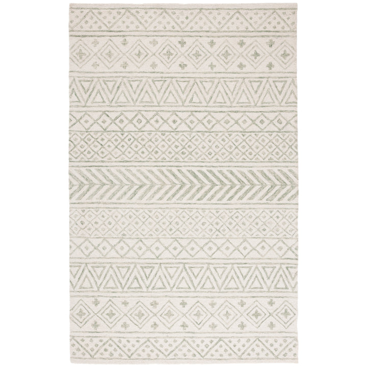 SAFAVIEH Metro MET353X Handmade Ivory / Light Green Rug Image 2