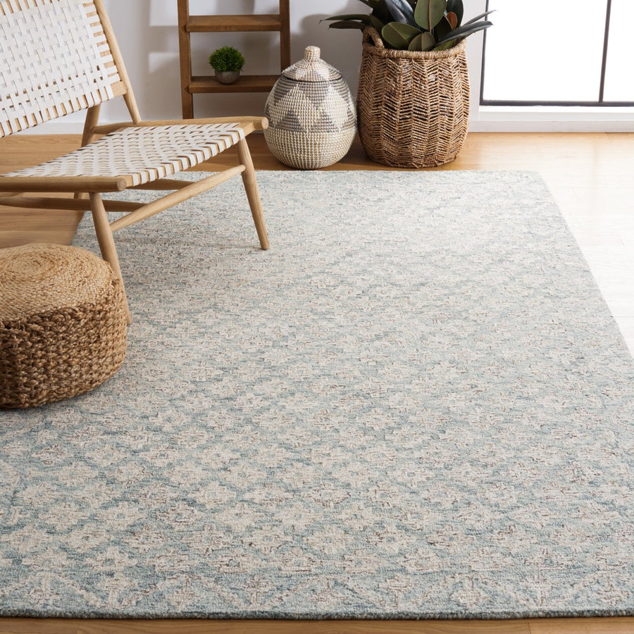 SAFAVIEH Metro MET357L Handmade Ivory / Light Blue Rug Image 1