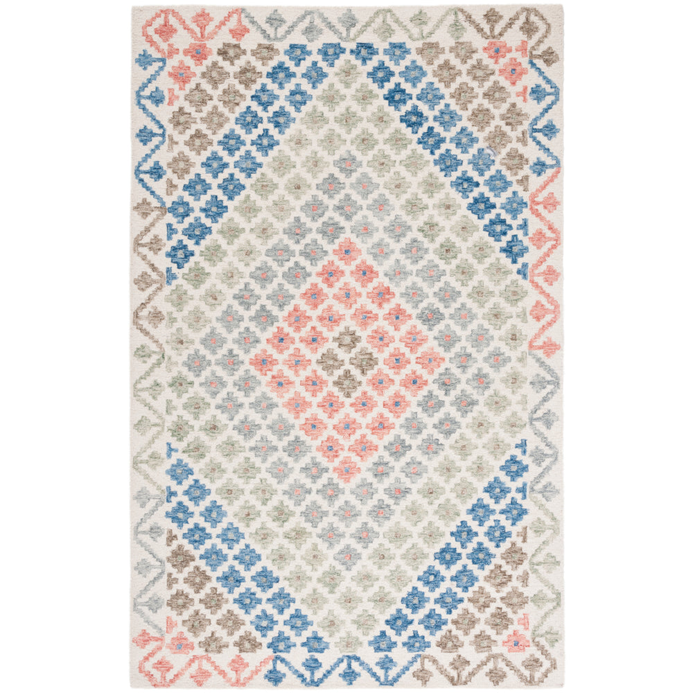 SAFAVIEH Metro MET356M Handmade Ivory / Blue Rug Image 2