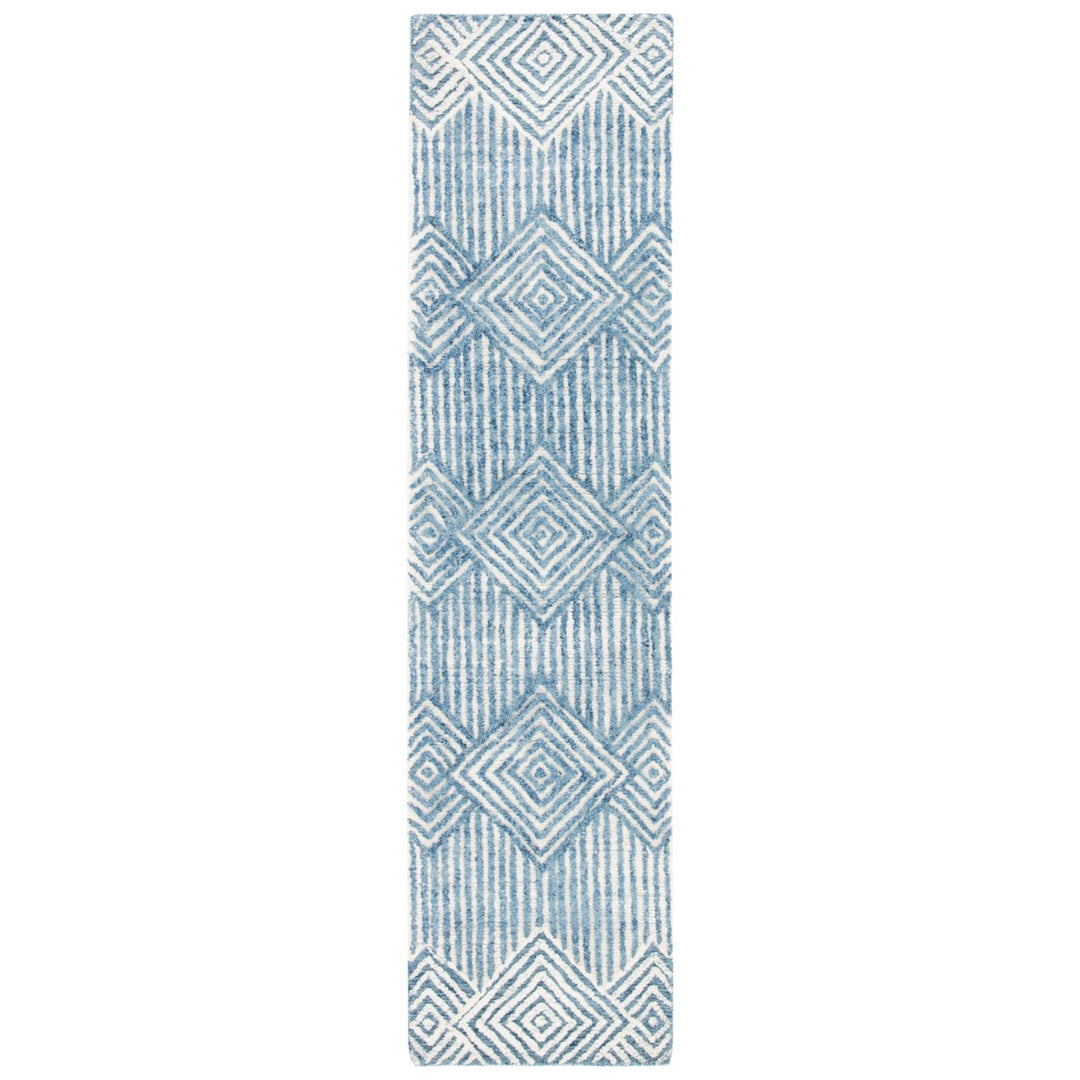 SAFAVIEH Metro MET401M Handmade Blue / Ivory Rug Image 5