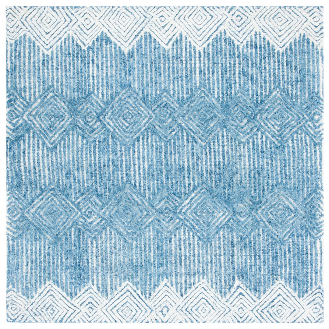 SAFAVIEH Metro MET401M Handmade Blue / Ivory Rug Image 6