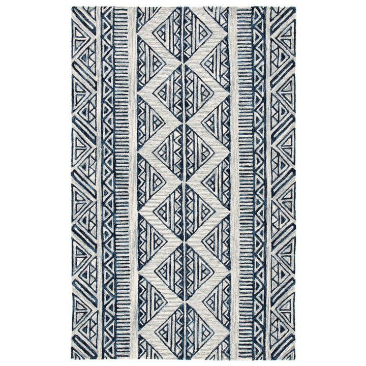 SAFAVIEH Metro MET452M Handmade Blue / Ivory Rug Image 5