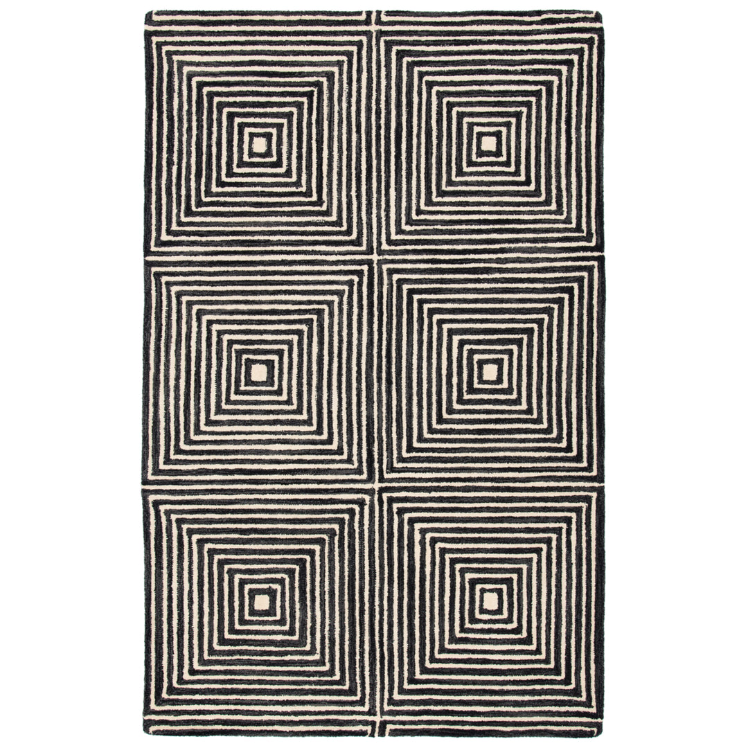 SAFAVIEH Metro MET454Z Handmade Black / Beige Rug Image 3