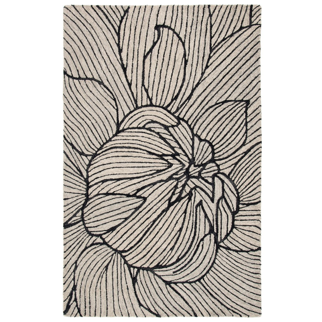 SAFAVIEH Metro MET451Z Handmade Black / Ivory Rug Image 1