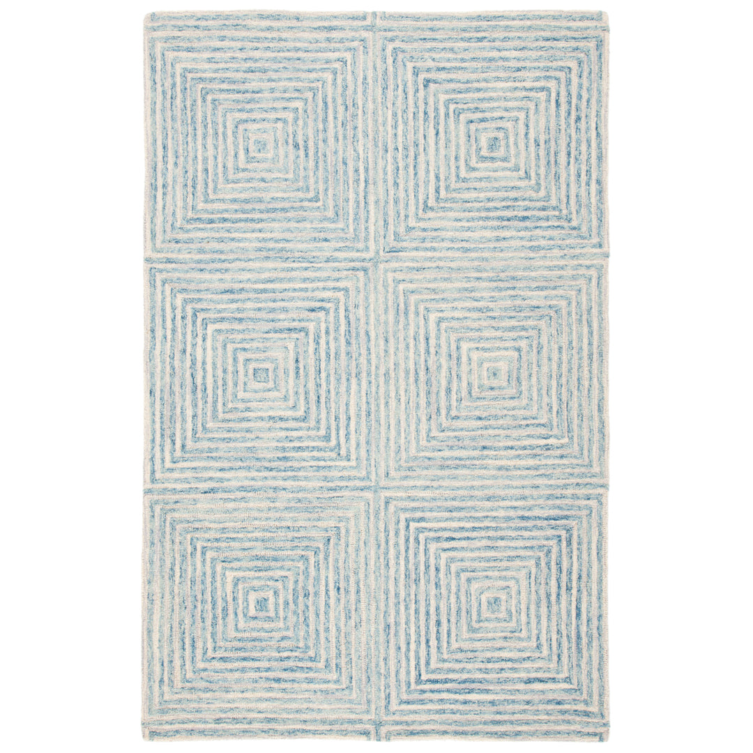 SAFAVIEH Metro MET454L Handmade Light Blue / Ivory Rug Image 5