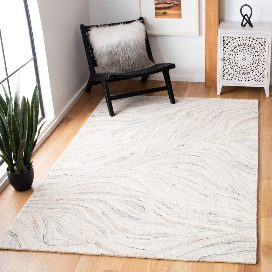 SAFAVIEH Metro MET505F Handmade Ivory / Grey Rug Image 1