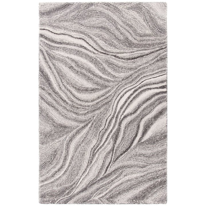 SAFAVIEH Metro MET505H Handmade Ivory / Dark Grey Rug Image 9