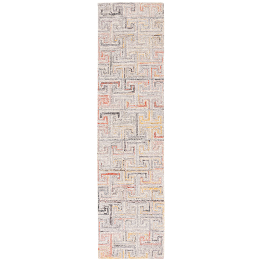 SAFAVIEH Metro Collection MET551F Handmade Grey/Rust Rug Image 3