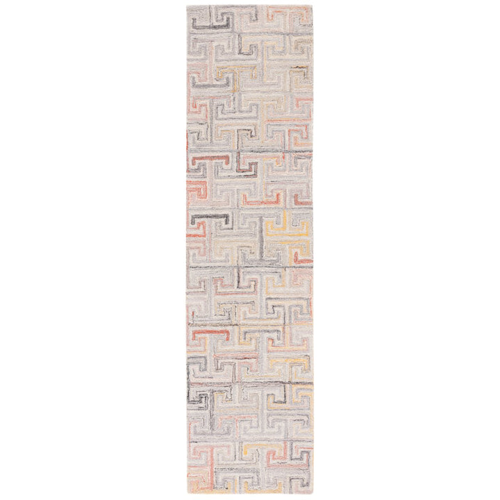 SAFAVIEH Metro Collection MET551F Handmade Grey/Rust Rug Image 1