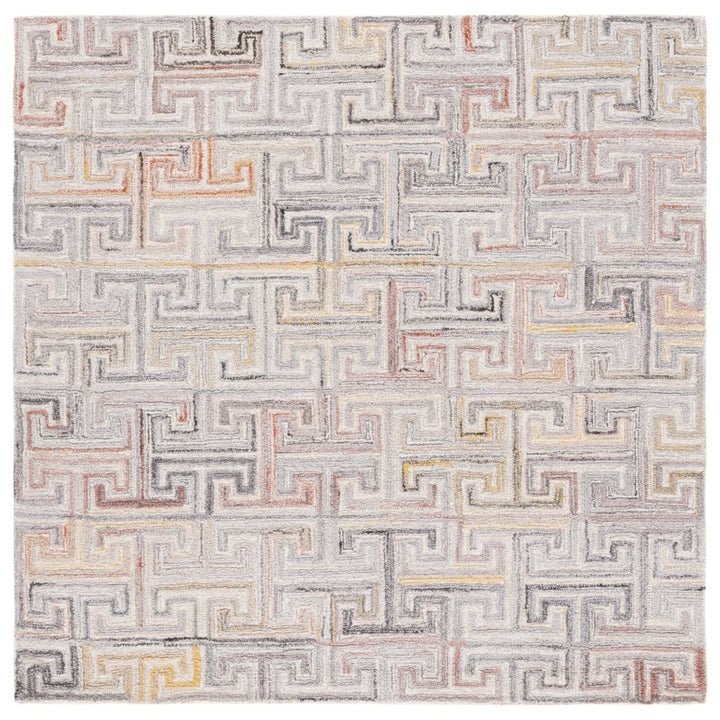 SAFAVIEH Metro Collection MET551F Handmade Grey/Rust Rug Image 1