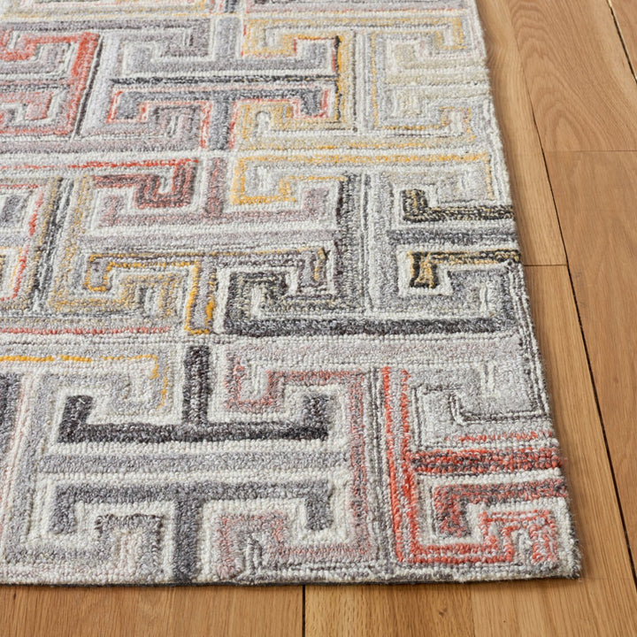 SAFAVIEH Metro Collection MET551F Handmade Grey/Rust Rug Image 5