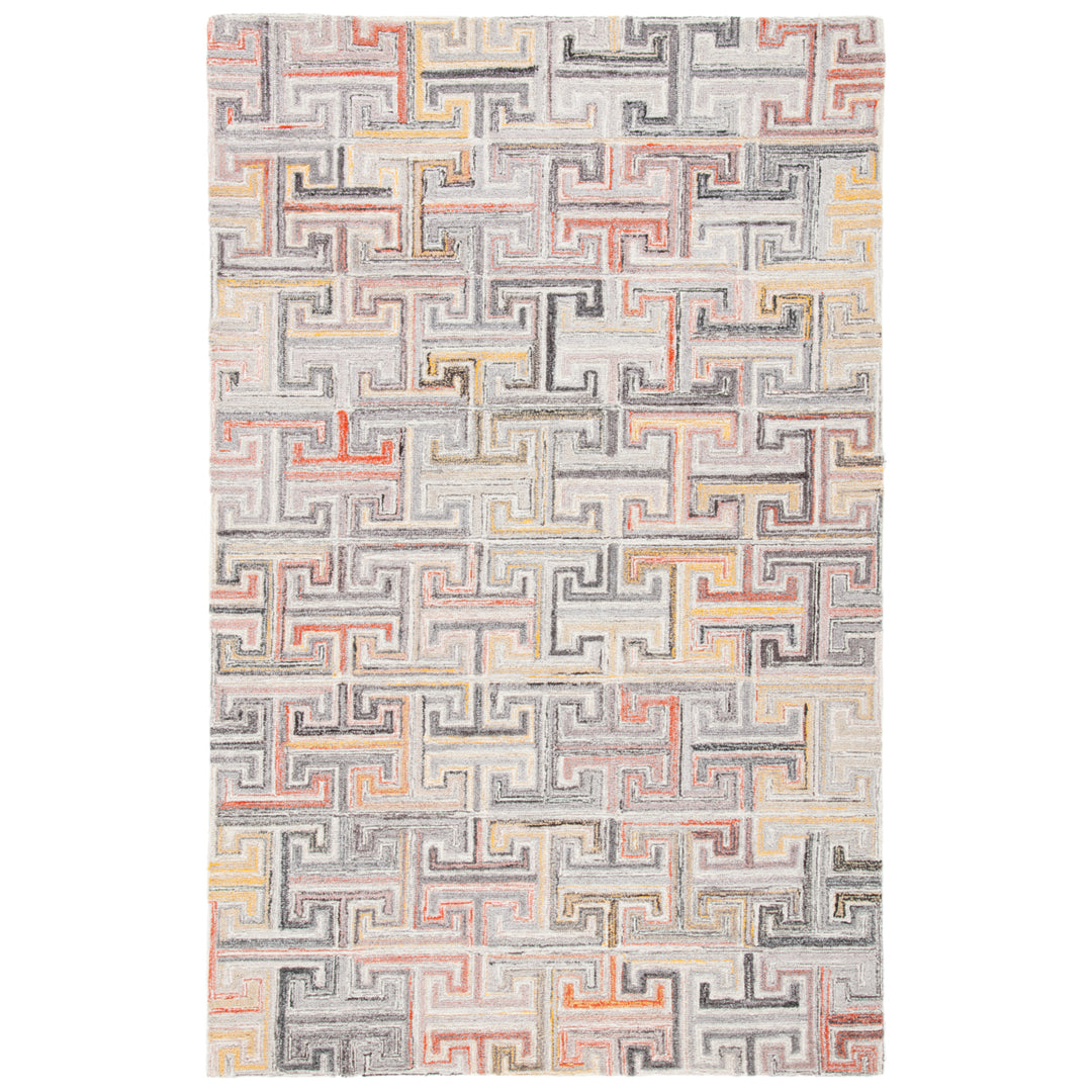 SAFAVIEH Metro Collection MET551F Handmade Grey/Rust Rug Image 1