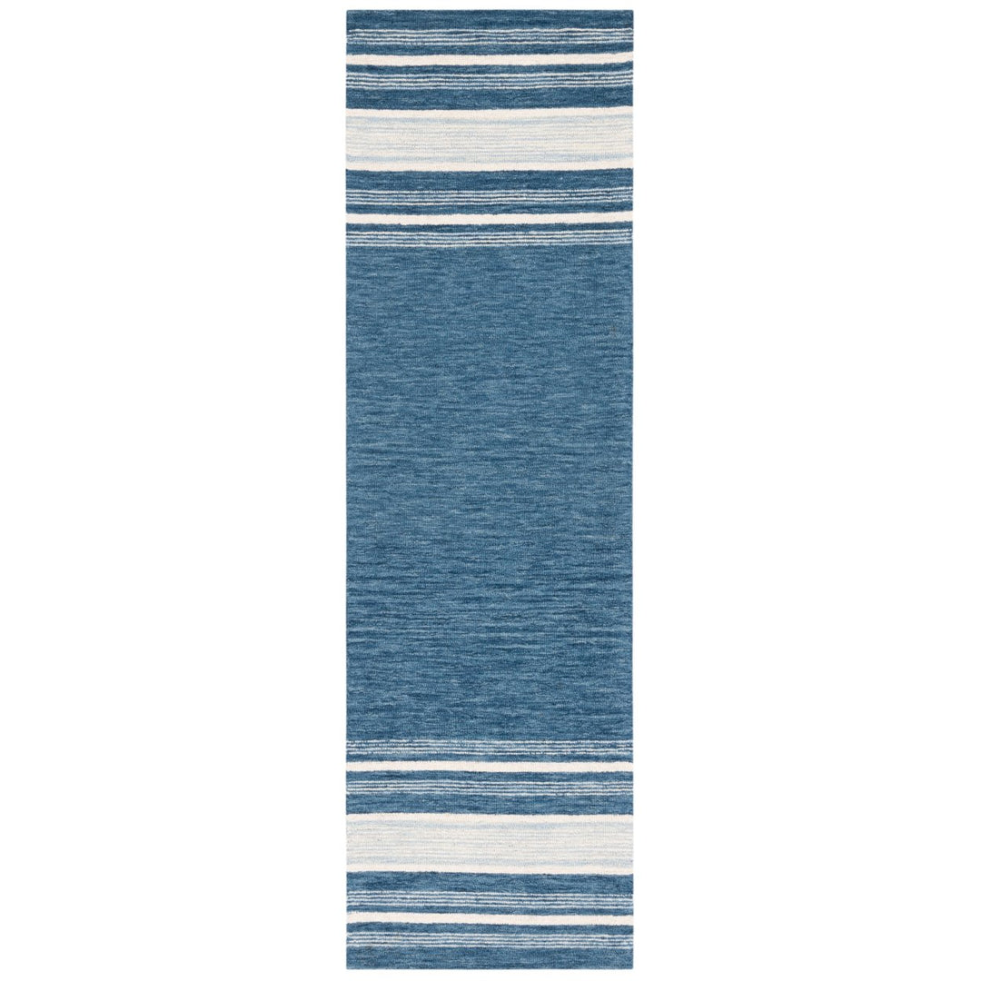 SAFAVIEH Metro MET602M Handmade Blue / Ivory Rug Image 3