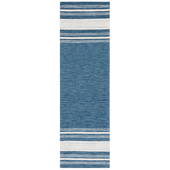 SAFAVIEH Metro MET602M Handmade Blue / Ivory Rug Image 3