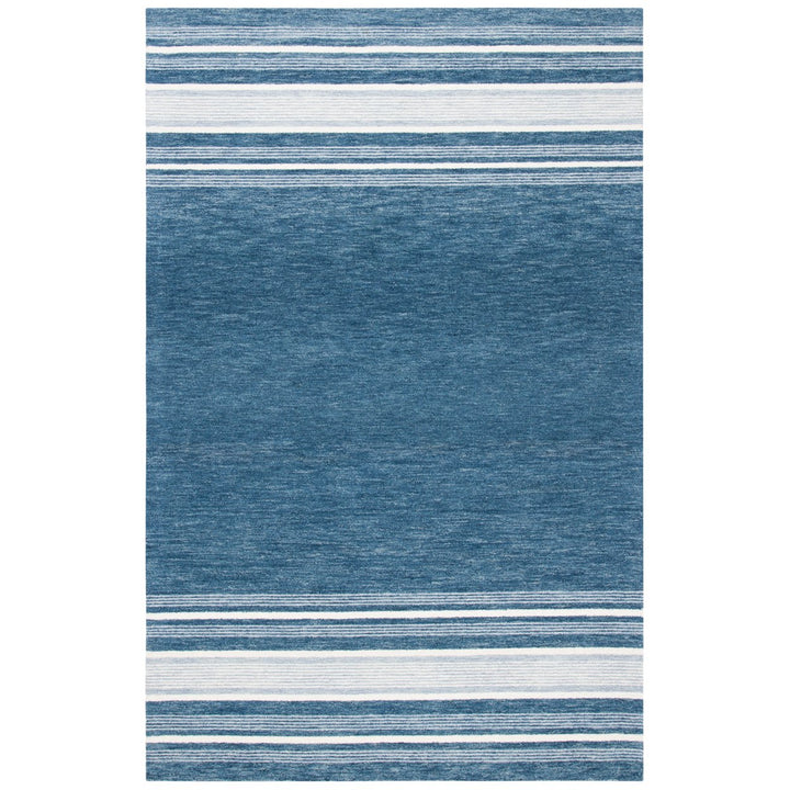 SAFAVIEH Metro MET602M Handmade Blue / Ivory Rug Image 8