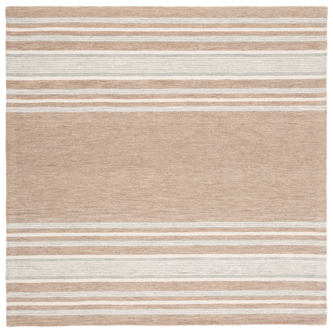 SAFAVIEH Metro MET602T Handmade Brown / Ivory Rug Image 4