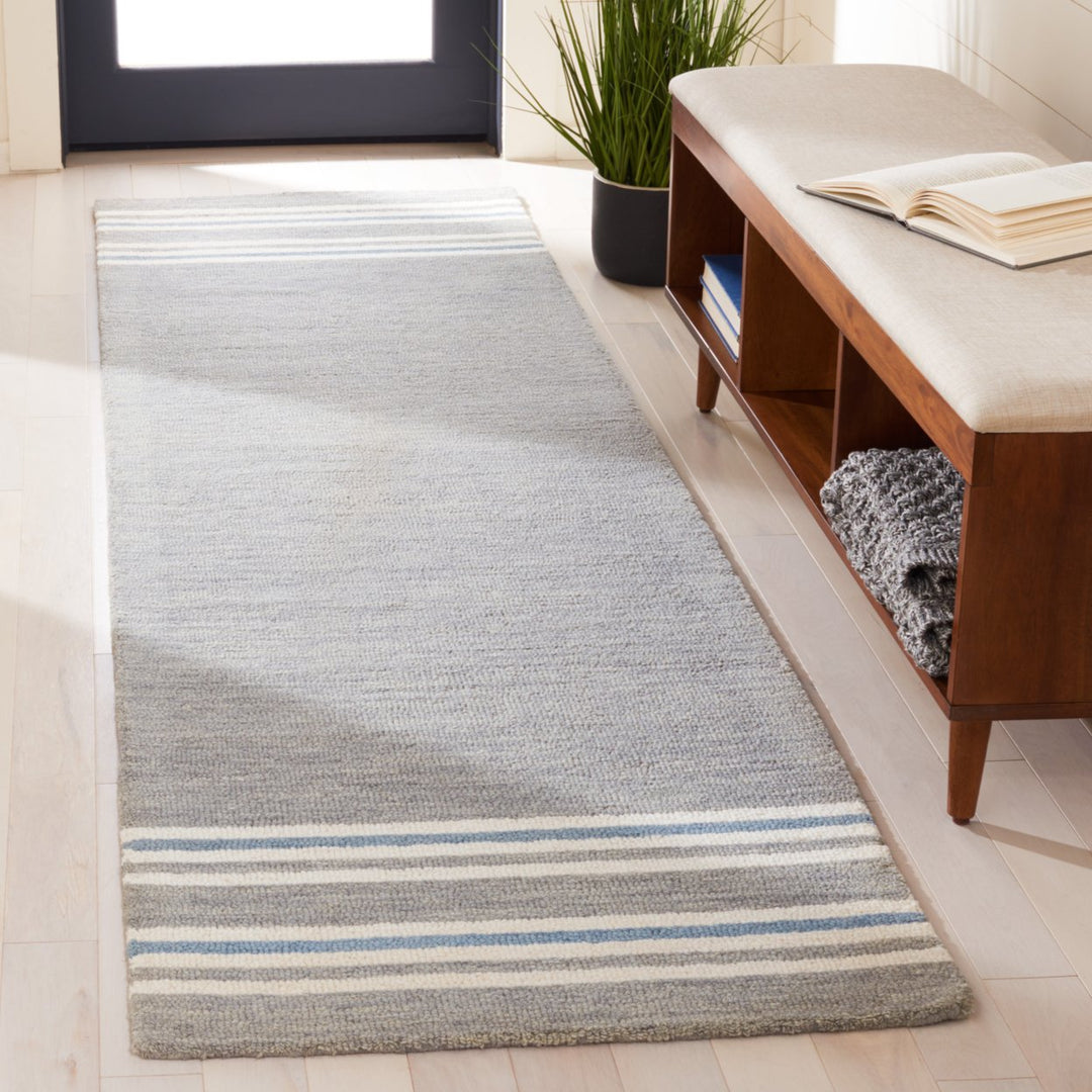 SAFAVIEH Metro Collection MET603F Handmade Grey/Blue Rug Image 2