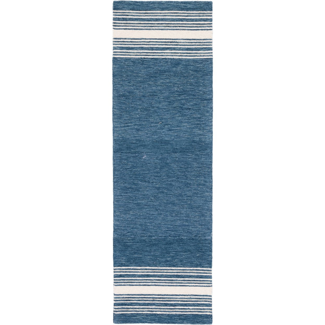 SAFAVIEH Metro MET610M Handmade Blue / Ivory Rug Image 3