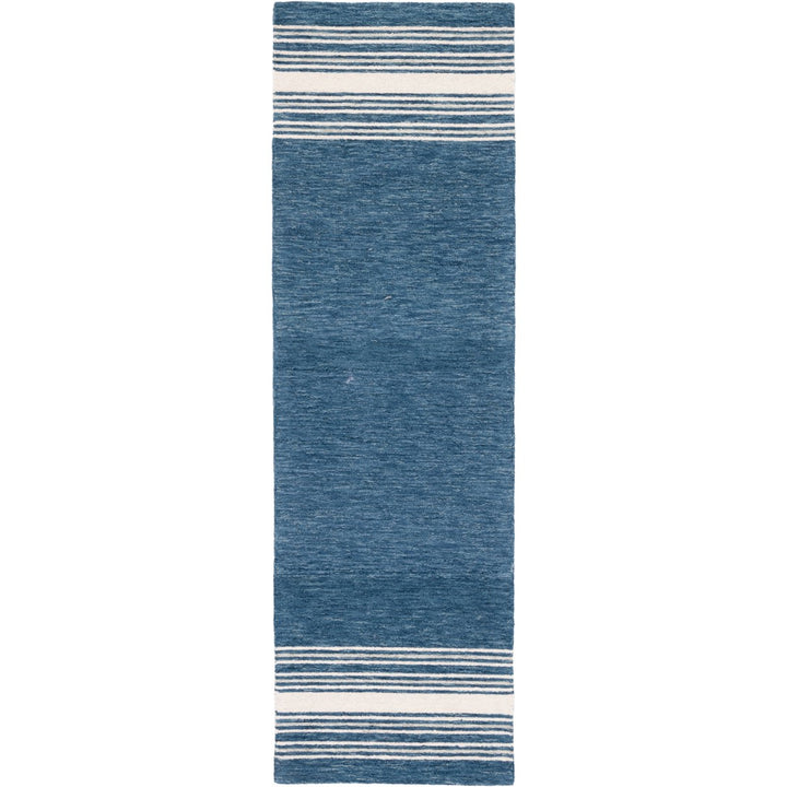 SAFAVIEH Metro MET610M Handmade Blue / Ivory Rug Image 3