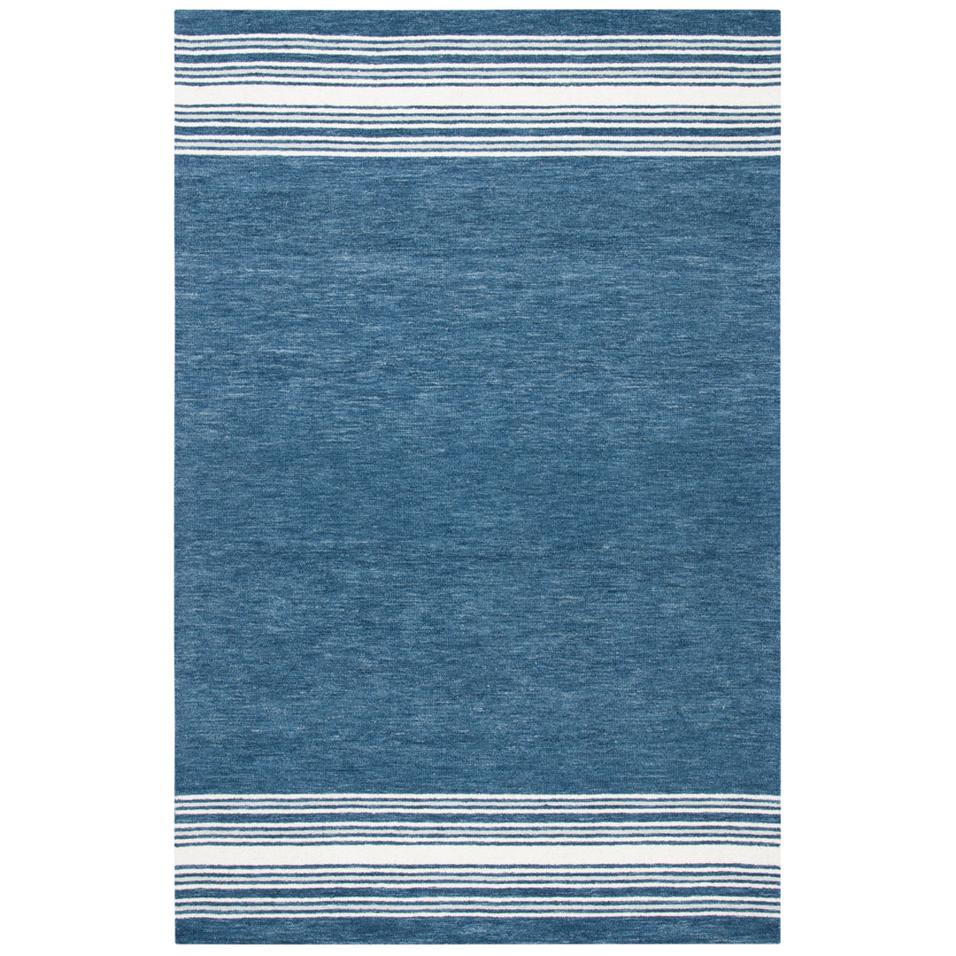 SAFAVIEH Metro MET610M Handmade Blue / Ivory Rug Image 7