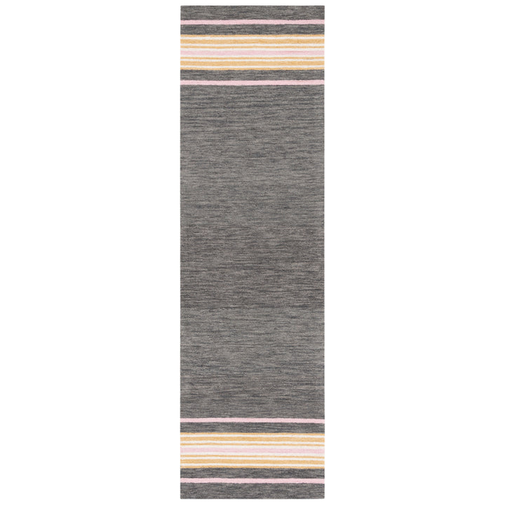 SAFAVIEH Metro MET611H Handmade Charcoal / Pink Rug Image 3