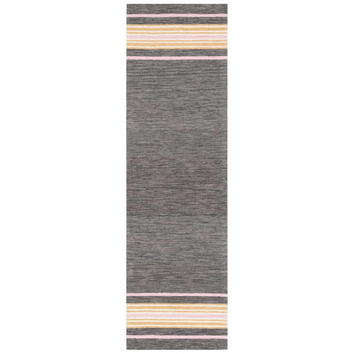 SAFAVIEH Metro MET611H Handmade Charcoal / Pink Rug Image 1