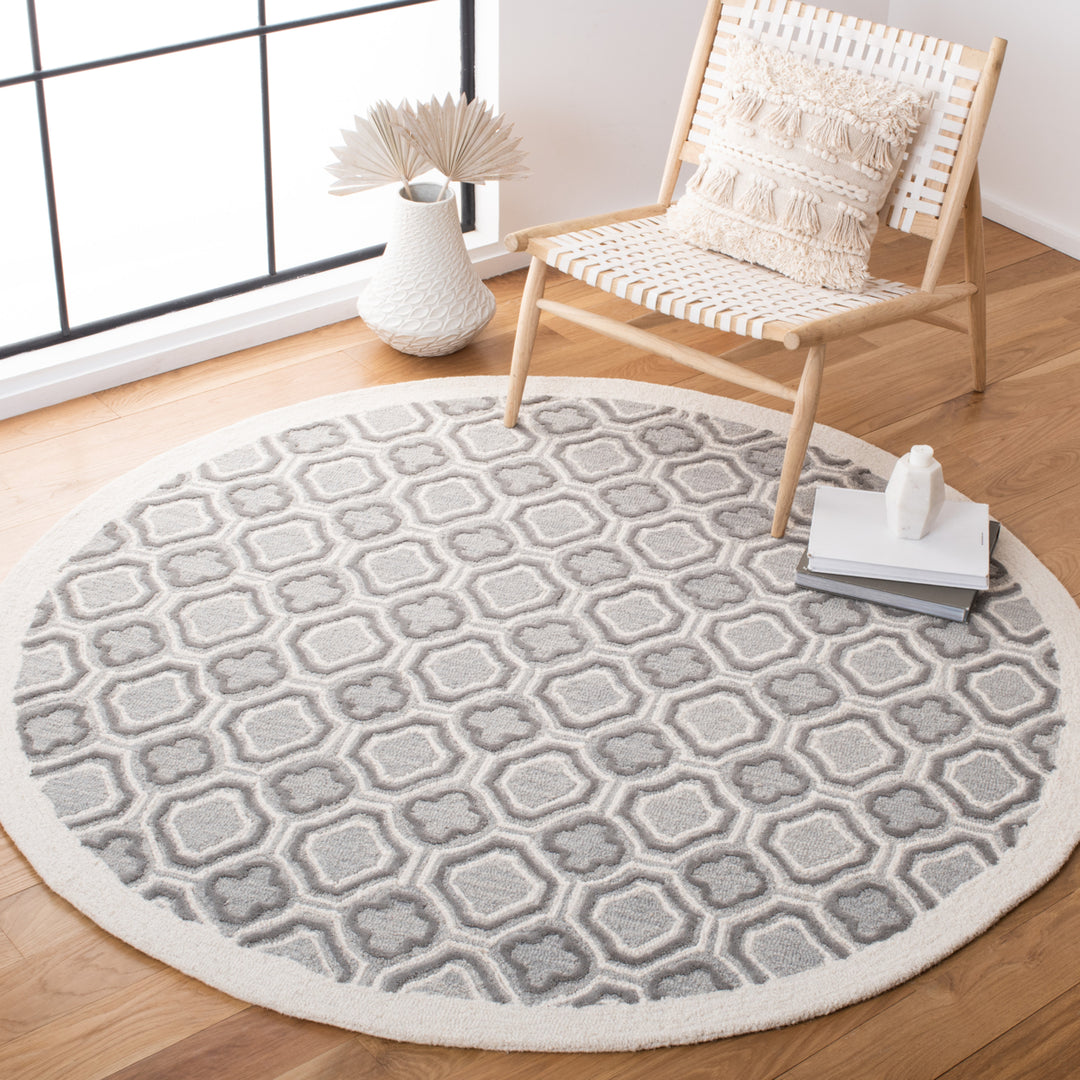 SAFAVIEH Metro MET701A Handmade Ivory / Grey Rug Image 2