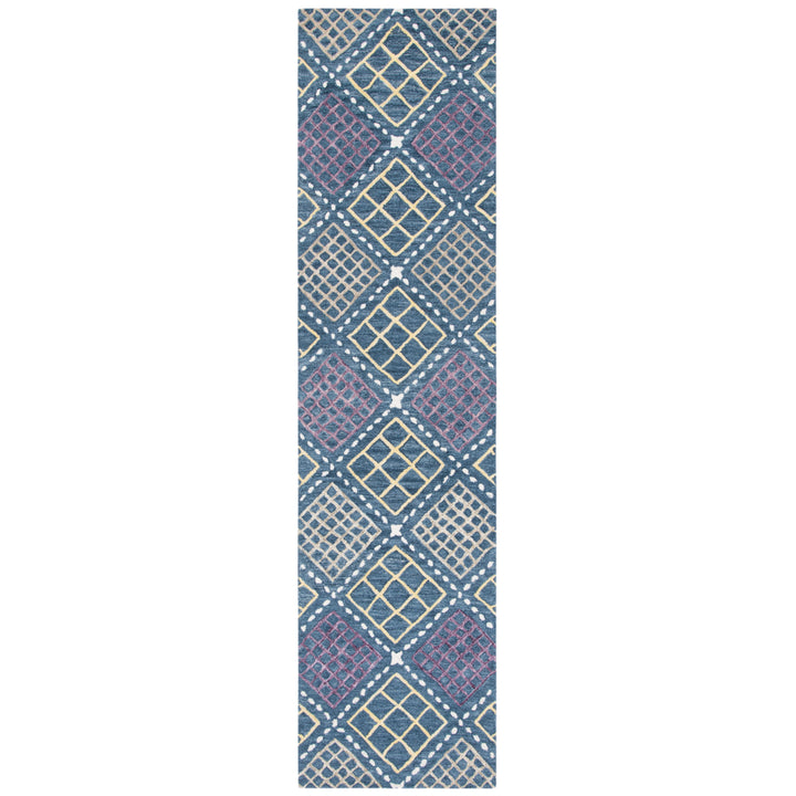 SAFAVIEH Metro MET703M Handmade Blue / Yellow Rug Image 3