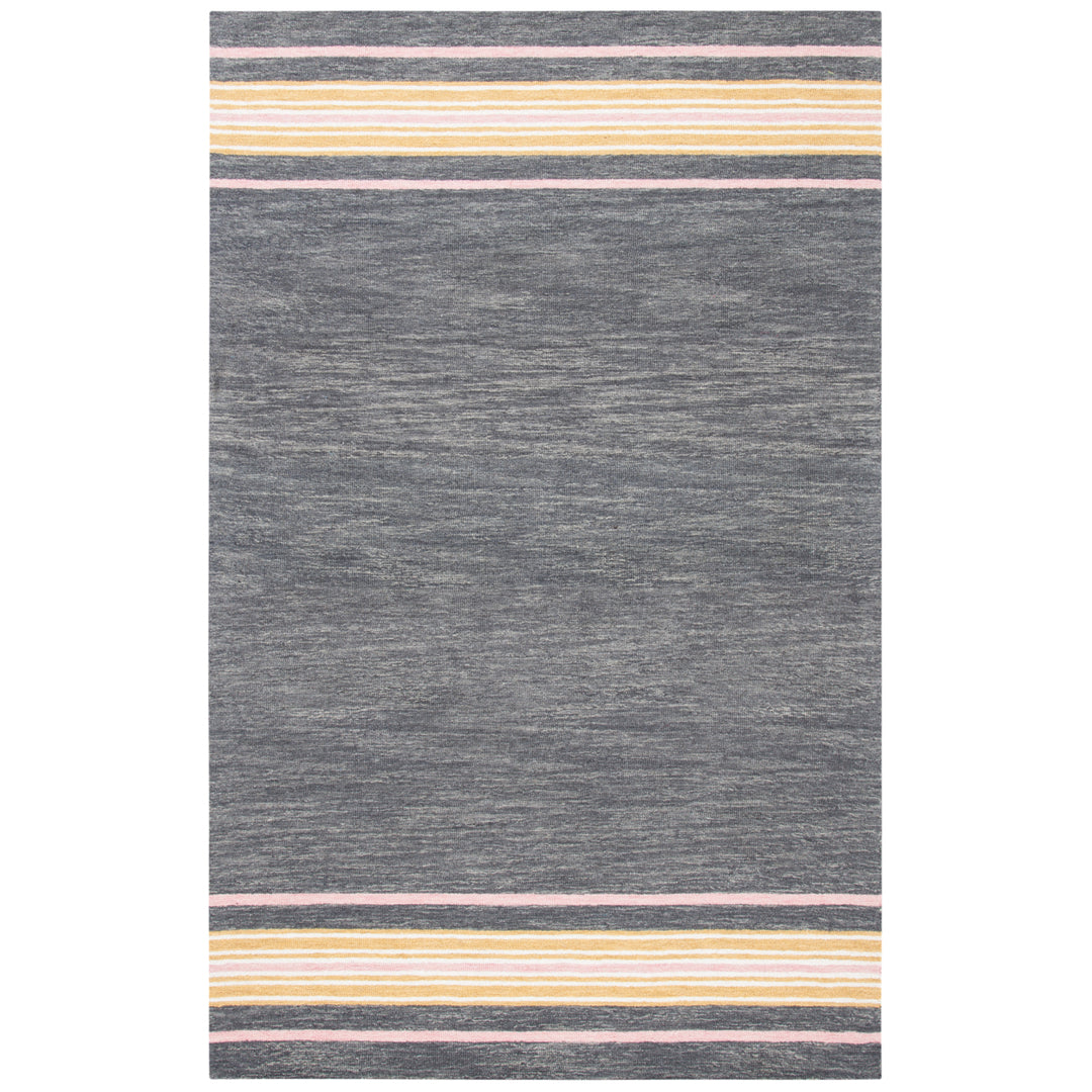 SAFAVIEH Metro MET611H Handmade Charcoal / Pink Rug Image 8