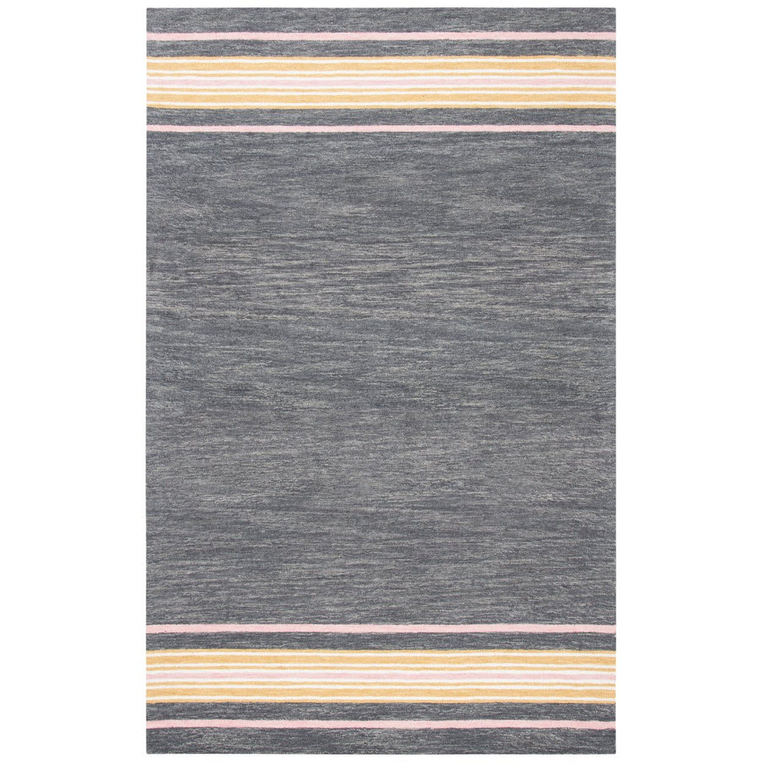 SAFAVIEH Metro MET611H Handmade Charcoal / Pink Rug Image 1