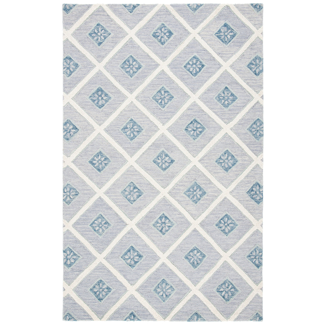 SAFAVIEH Metro MET705L Handmade Blue / Ivory Rug Image 1