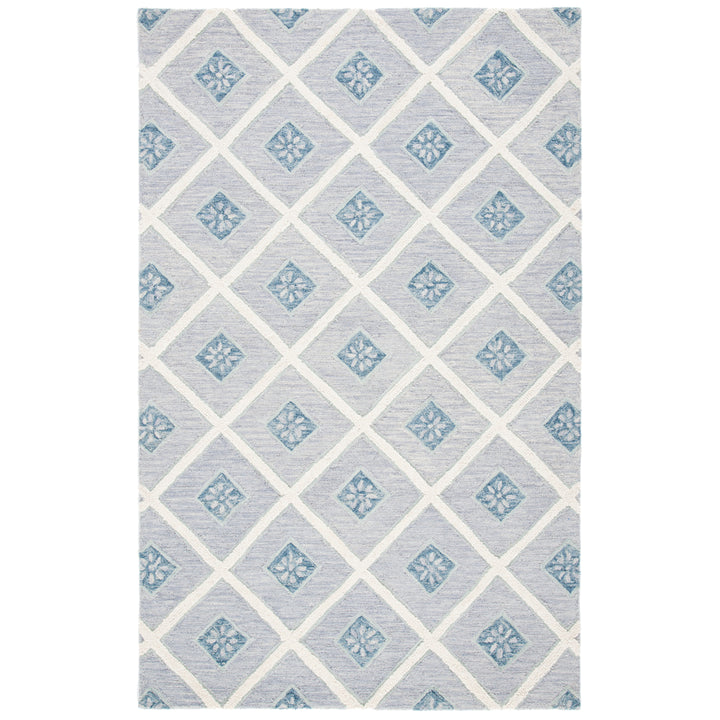 SAFAVIEH Metro MET705L Handmade Blue / Ivory Rug Image 1