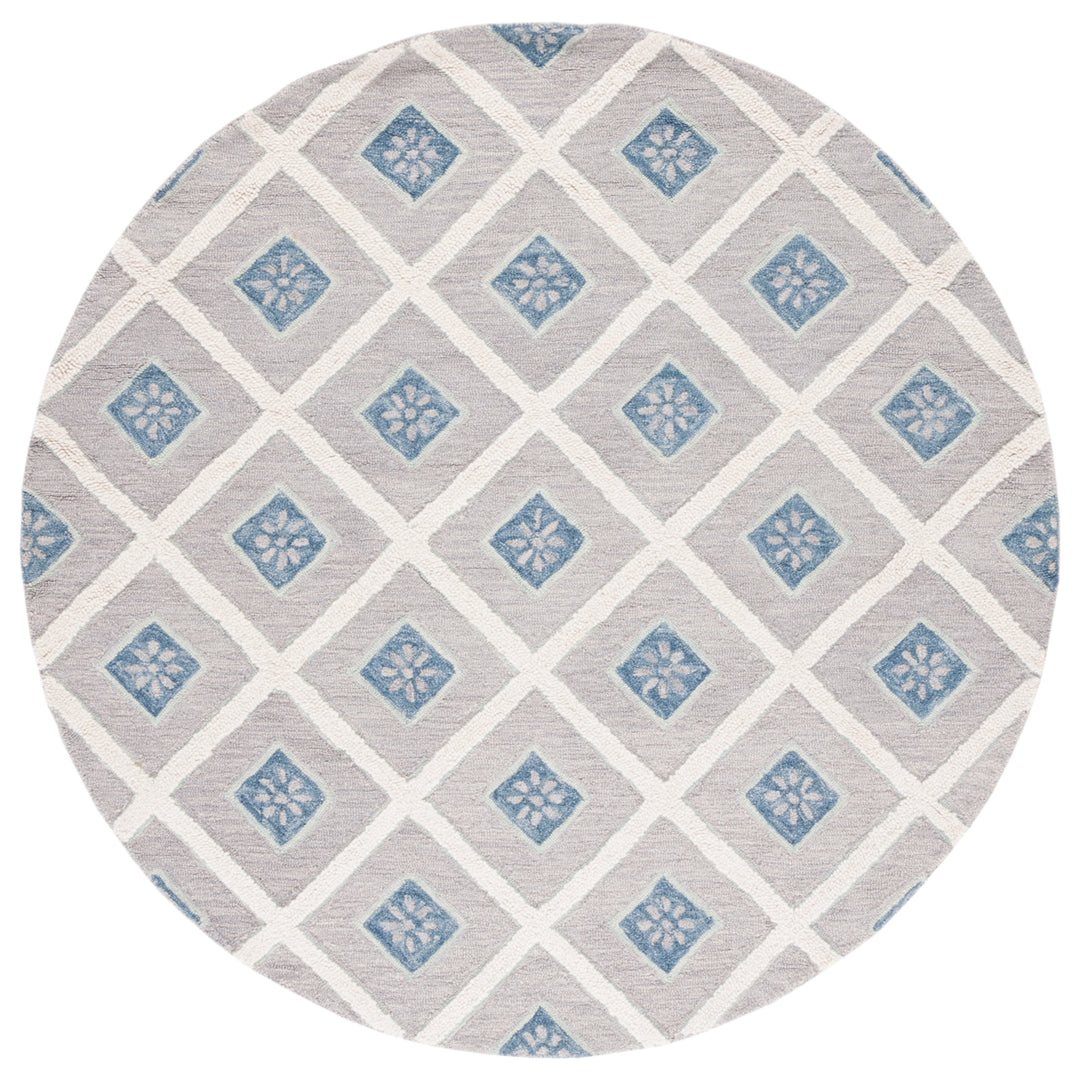 SAFAVIEH Metro MET705L Handmade Blue / Ivory Rug Image 4