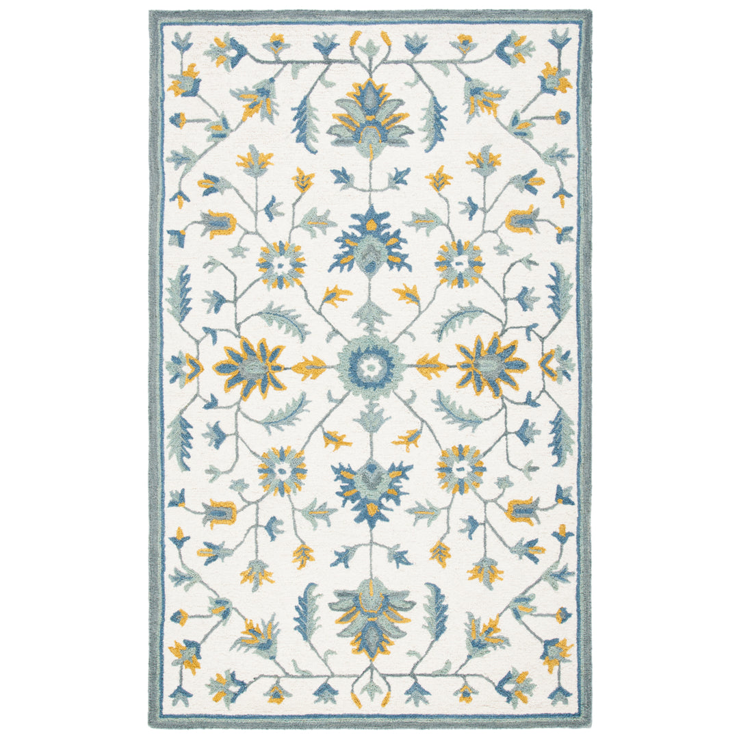 SAFAVIEH Metro MET707L Handmade Ivory / Blue Rug Image 1