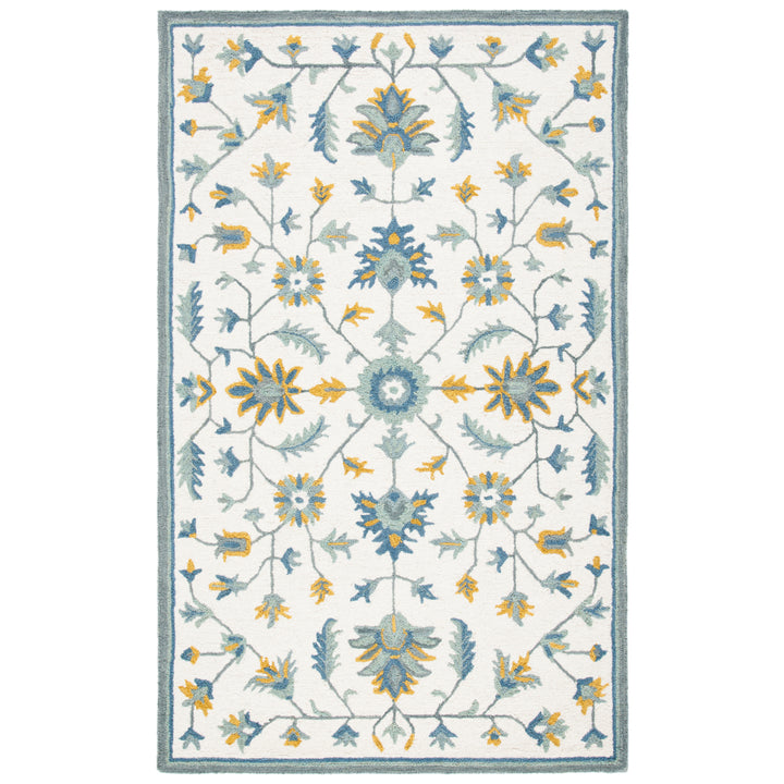 SAFAVIEH Metro MET707L Handmade Ivory / Blue Rug Image 1