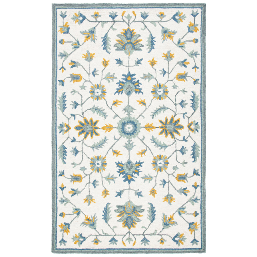 SAFAVIEH Metro MET707L Handmade Ivory / Blue Rug Image 1