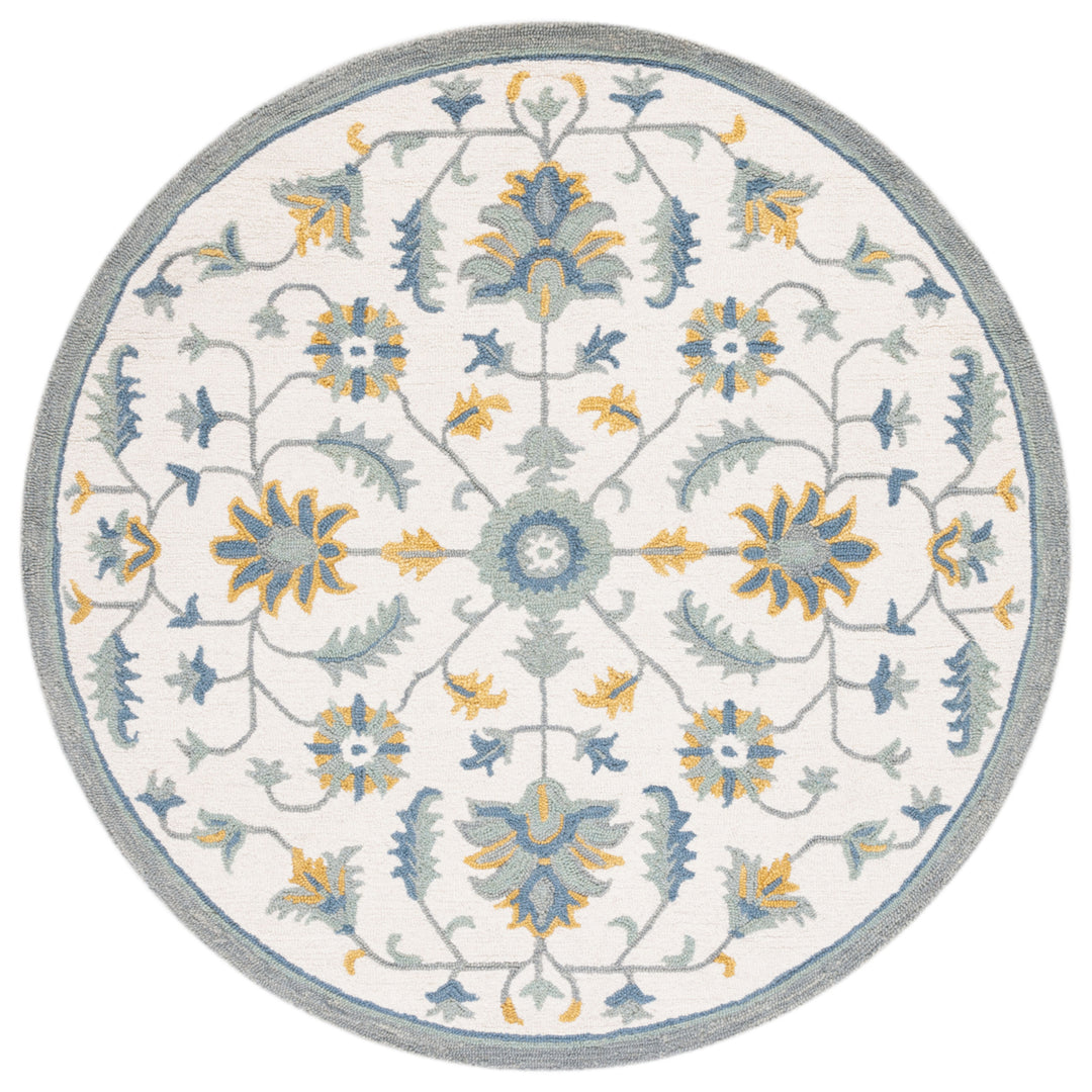 SAFAVIEH Metro MET707L Handmade Ivory / Blue Rug Image 4