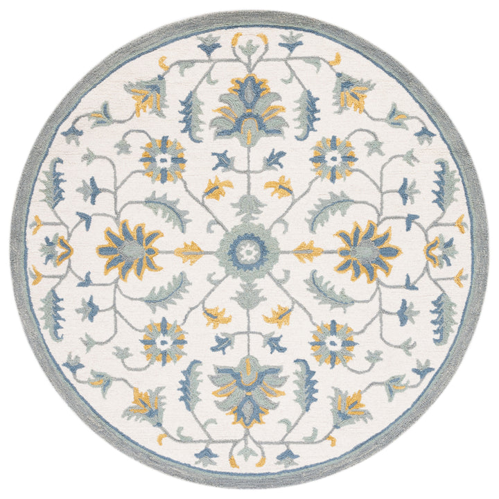 SAFAVIEH Metro MET707L Handmade Ivory / Blue Rug Image 4