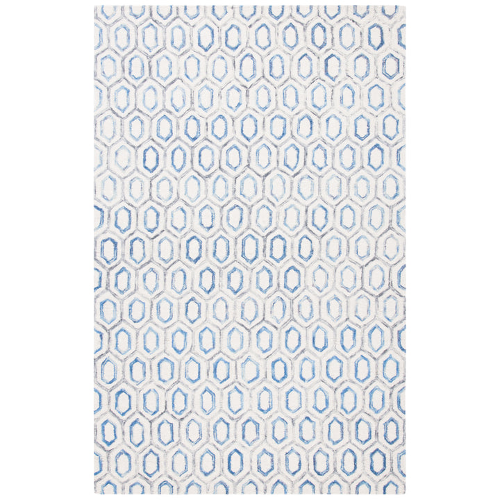 SAFAVIEH Metro MET704A Handmade Ivory / Blue Rug Image 9