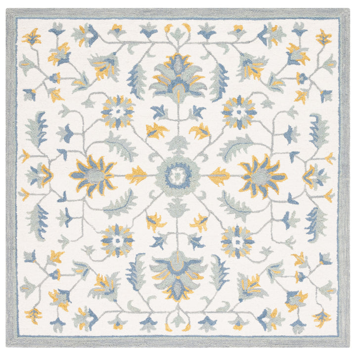 SAFAVIEH Metro MET707L Handmade Ivory / Blue Rug Image 6