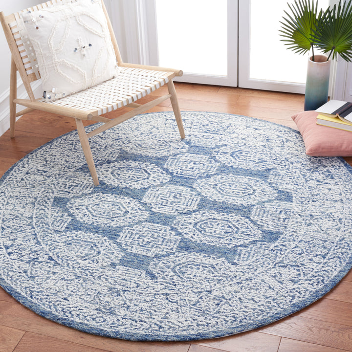 SAFAVIEH Metro MET803M Handmade Natural / Blue Rug Image 2