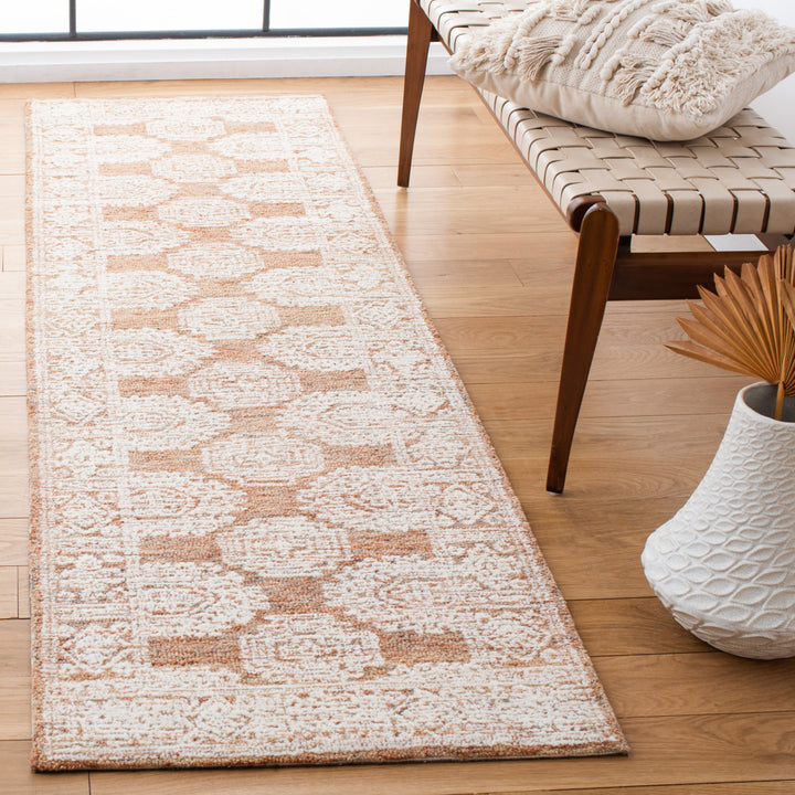 SAFAVIEH Metro MET803P Handmade Natural / Rust Rug Image 3