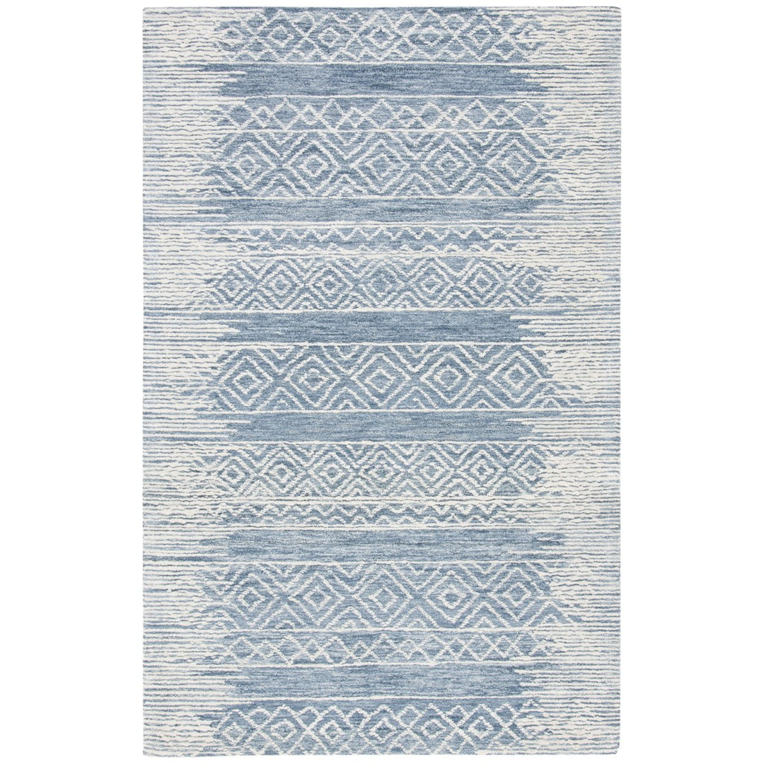 SAFAVIEH Metro MET804M Handmade Natural / Blue Rug Image 1