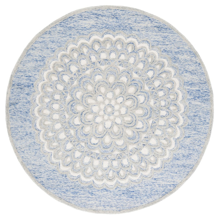 SAFAVIEH Metro MET901M Handmade Blue / Ivory Rug Image 1