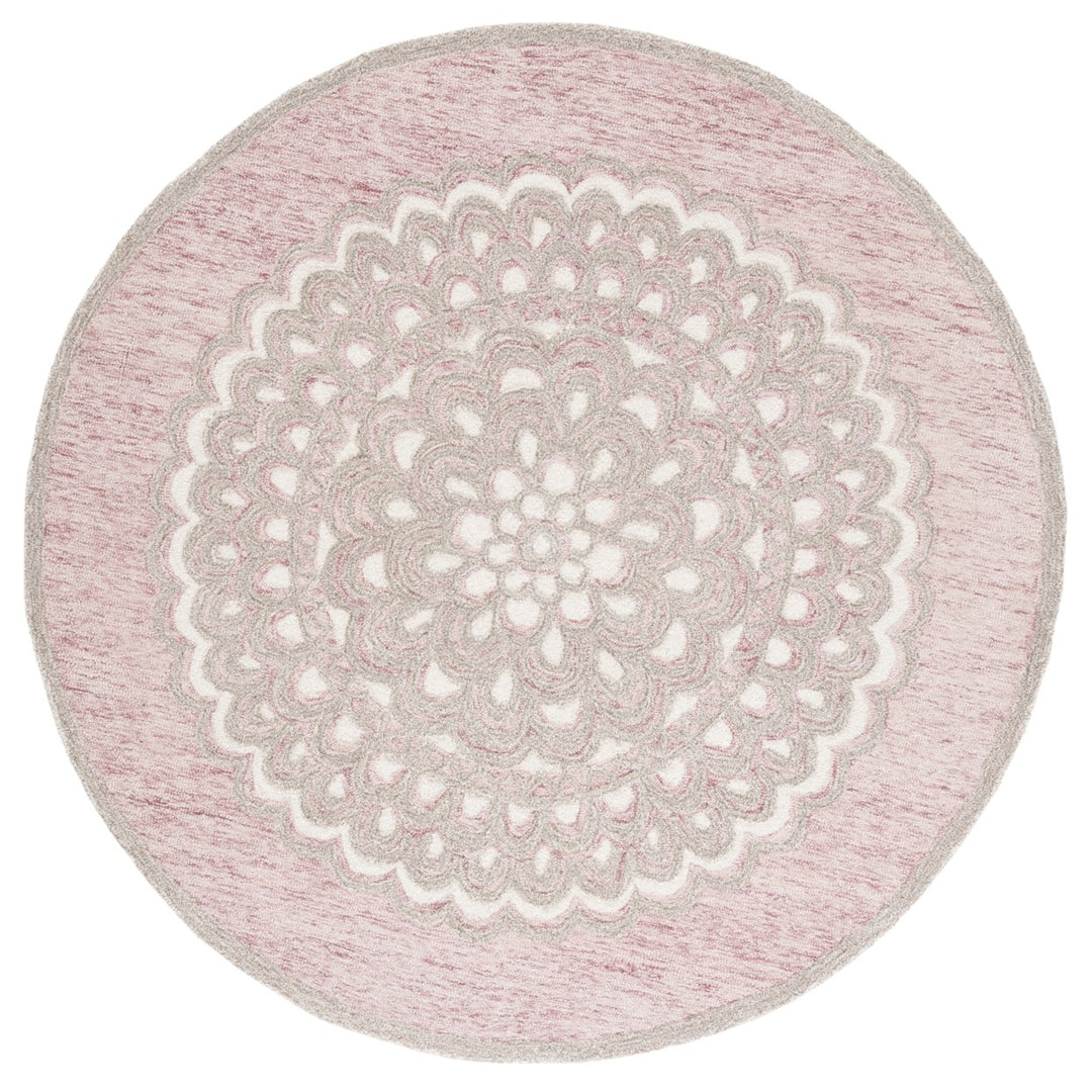 SAFAVIEH Metro MET901U Handmade Dark Pink / Ivory Rug Image 1