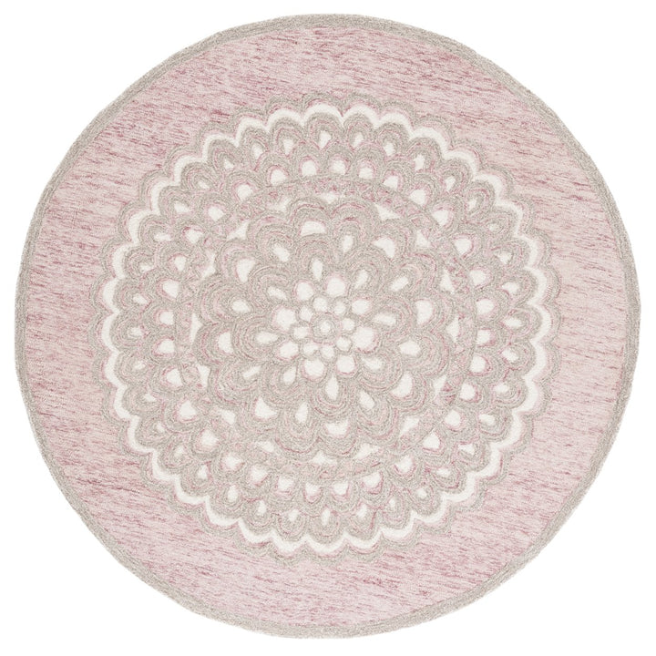 SAFAVIEH Metro MET901U Handmade Dark Pink / Ivory Rug Image 1