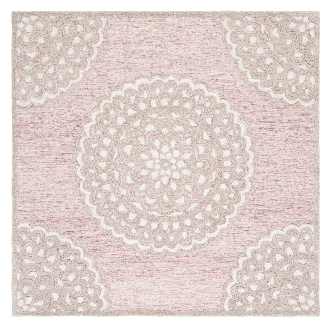 SAFAVIEH Metro MET901U Handmade Dark Pink / Ivory Rug Image 1