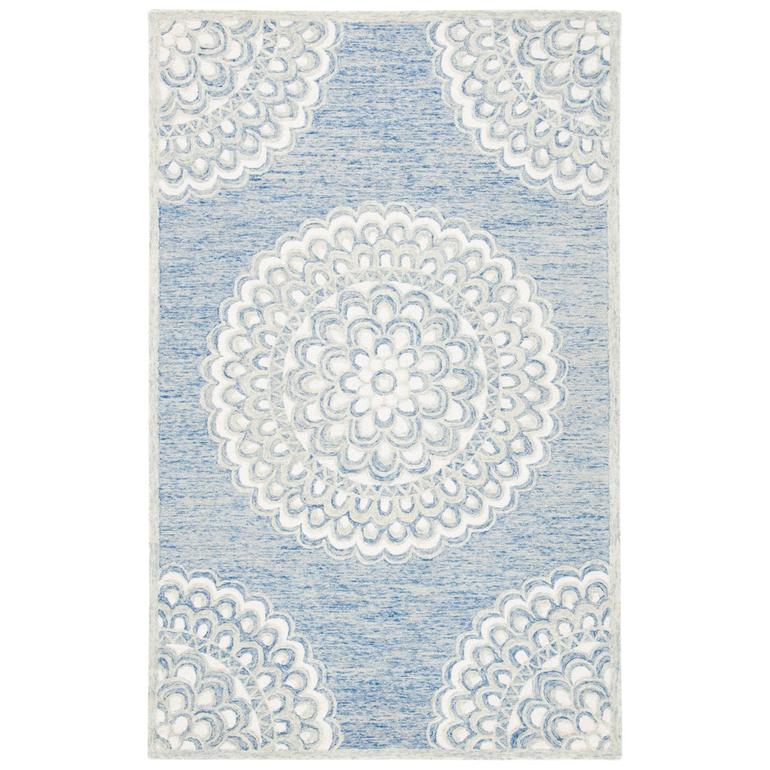 SAFAVIEH Metro MET901M Handmade Blue / Ivory Rug Image 1