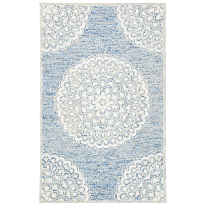 SAFAVIEH Metro MET901M Handmade Blue / Ivory Rug Image 1